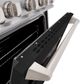 ZLINE Classic 30" Satin Stainless Steel Pro Style Dual Fuel Range with Black Matte Door-3