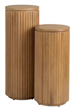 Crestview Collection Emery 2-Piece Natural Plant Stand Set