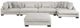 Homelegance® Tinley 5-Piece Beige Modular Sectional with Chaise and Ottoman-2