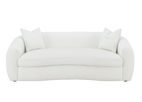 Coaster® Ashlyn 2-Piece White Upholstered Sloped Arm Seating Set -1