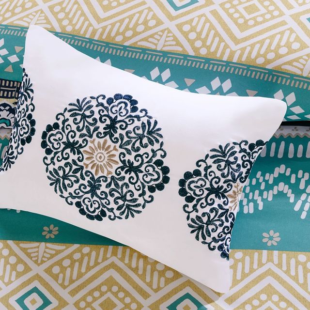 Olliix by Intelligent Design Arissa Green Full/Queen Comforter Set-3