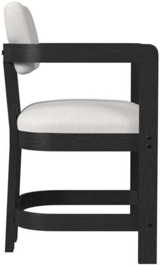 Elements International Portland Black/White Counter Stool-4