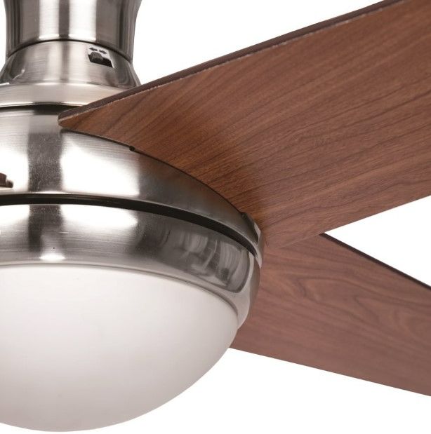YHD Taysom Dark Wood/Nickel 52'' Indoor Ceiling Fan-4