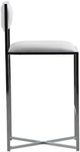 Modus Furniture Amalfi Chrome/White X-Base Bar Stool-3