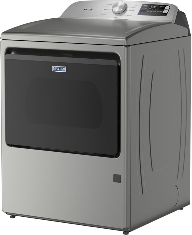 Maytag® 7.4 Cu. Ft. Classic Silver Smart Front Load Gas Dryer with Extra Power-3