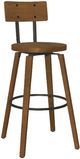 Tabouret en bois pivotant à hauteur de bar d'Amisco® Esteban-0