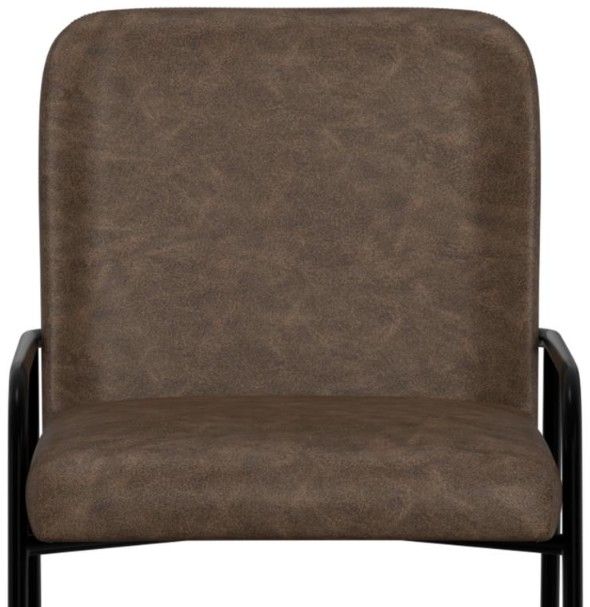 International Furniture Direct Seating Blacksmithing Matte Black/Brown 30" Bar Stool-4