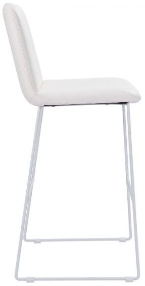 Zuo® Modern Mode 2-Piece White Bar Chairs-2