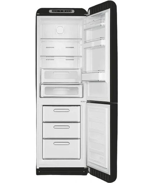 Smeg 50's Retro Style Aesthetic 11.7 Cu. Ft. Black Bottom Freezer Refrigerator-1