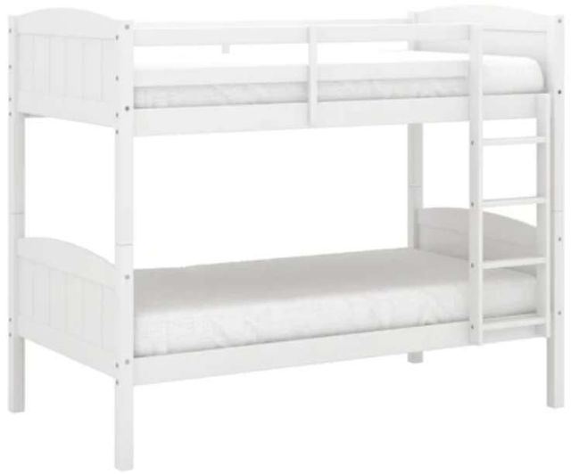 HH2 Home Alexis White Youth Twin/Twin Bunk Bed with Ladder-0