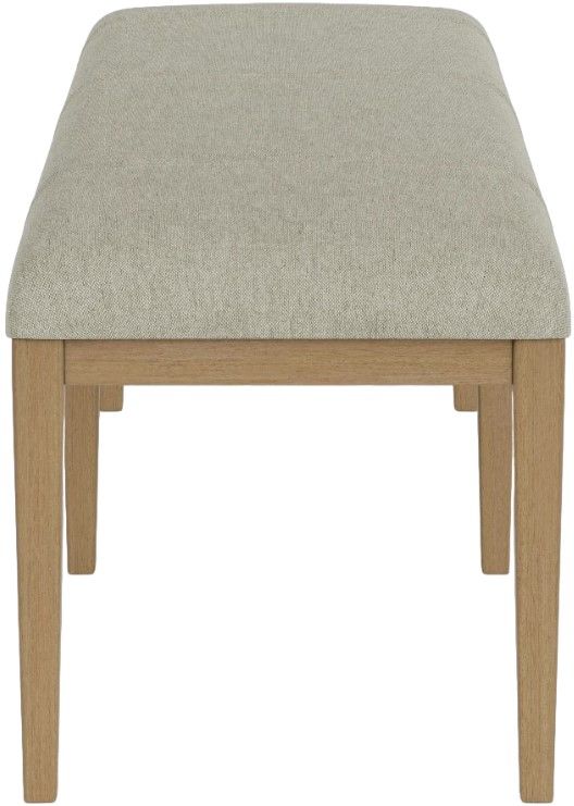 Riverside Furniture Davie Gray/Pale Oak Upholstered Dining Bench-2
