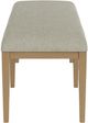 Riverside Furniture Davie Gray/Pale Oak Upholstered Dining Bench-2