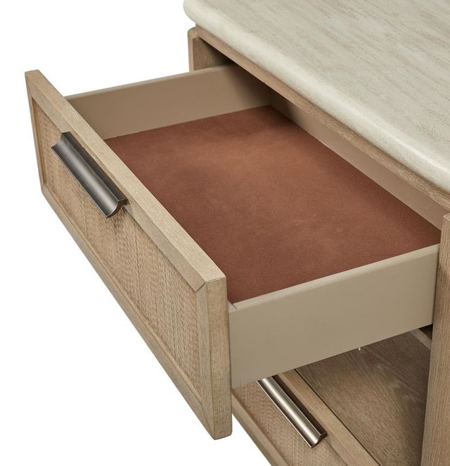 Bernards Trilogy Toffee Rope Drawer Front Nightstand-2