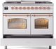 Ilve® Nostalgie II Series 40" White Pro Style Dual Fuel Range-4