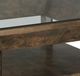Hammary® Hidden Treasures Burl Glass Top Cocktail Table with Brown Base-1