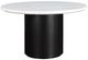 Steve Silver Co. Colvin White Round Dining Table with Black Base-0