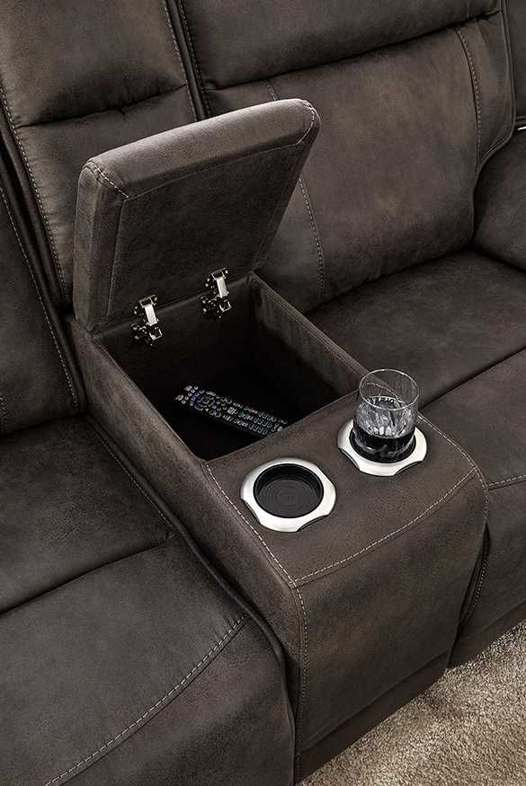 Hughes Furniture® 225012 Derby Slate Manual Reclining Loveseat-2
