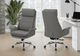 Monarch Specialties Inc. Dark Grey Leather-Look High Back Executive Office Chair with Chrome Swivel-1