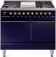 Ilve® Nostalgie II Series 40" Midnight Blue Pro Style Dual Fuel Range-0