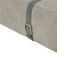 Michael Amini® Menlo Station™ Brushed Silver/Gray Cocktail Ottoman-3