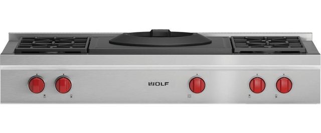 Wolf® 48" Liquid Propane Stainless Steel Rangetop-0