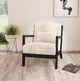 Elements International Marina Brushed Espresso/Langley Cream Accent Chair-1