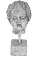 A & B Home Gray Sculpture Head on Stand-2
