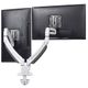 Chief® Kontour™ K1D Series White Dynamic Desk Clamp Mount, 2 Monitors-0