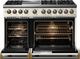 Viking® 5 Series 48" Pure White Pro Style Dual Fuel (LP) Range with Brushed Brass Trim-1
