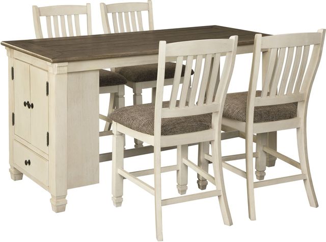 Signature Design by Ashley® Bolanburg 5-Piece Two-tone Counter Height Dining Set-0