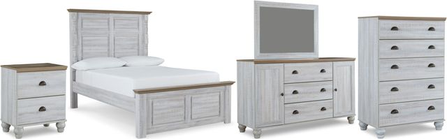 Signature Design by Ashley® Haven Bay 5-Piece Two-Tone Full Panel Bed Set-0