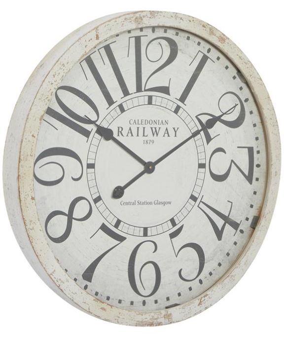 Deco Marche White Round Wall Clock-1