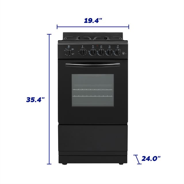 Element® 30" Black Freestanding Gas Range-1