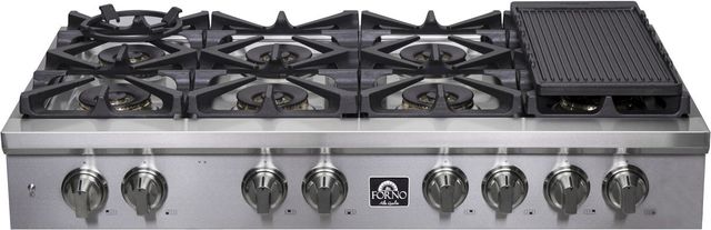 FORNO® ALTA QUALITA 48" Stainless Steel Pro-Style Gas Rangetop-2