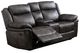 Mazin Furniture Peabody Neutral Grey Manual Reclining Loveseat with Console-1