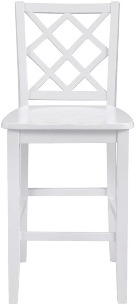 Emerald Home Whitmore White Counter Height Chair-1