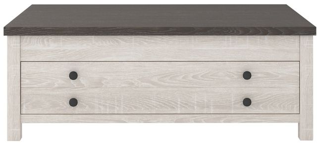 Signature Design by Ashley® Dorrinson Gray  Lift Top Coffee Table with Antique White Base-1