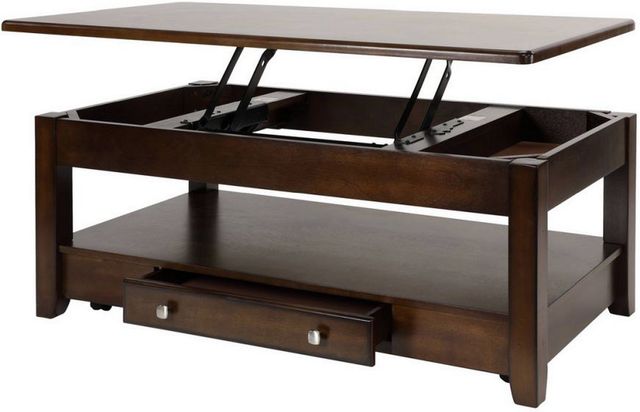 Mazin Furniture Ballwin Deep Cherry Cocktail Table-3