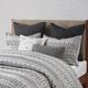 Olliix by INK+IVY Grey Full/Queen Rhea Cotton Jacquard Duvet Cover Mini Set-2