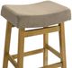 Armen Living Lenon 2-Piece Amber Glow/Twilight Taupe Barstool Set-4
