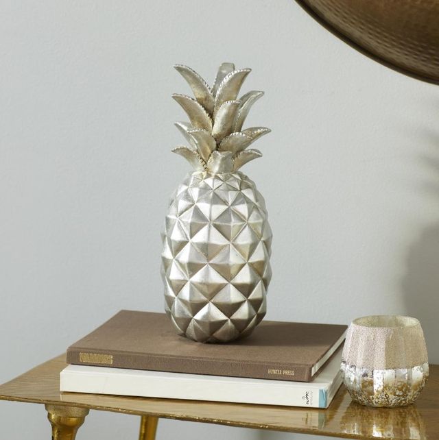 Deco Marche Silver 14" Pineapple Sculpture-2