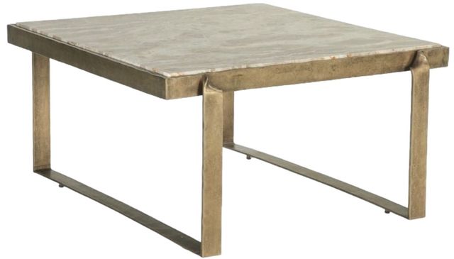 Home Trends & Design Argos Beige Coffee Table with Antique Brass Base-0