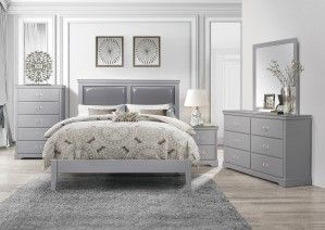 Mazin Furniture Seabright Gray Eastern King Bed-3