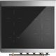 Ilve® Majestic III 30" White Pro Style Induction Range with Solid Door and Burnished Trim-2