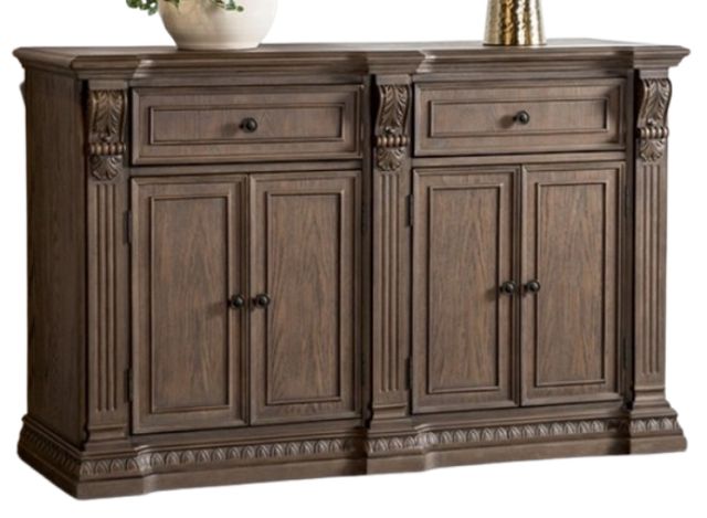 Furniture of America® Seven Oaks Weathered Oak Sideboard-0