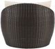 Linon Reza Dark Brown/Off-white Aluminum/Fabric/Resin Outdoor Snuggle Chair-5