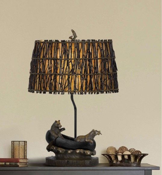 Cal® Lighting & Accessories Bear Antique Bronze Table Lamp-1