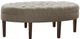 Olliix by Madison Park Brown Multi Martin Surfboard Tufted Ottoman-2