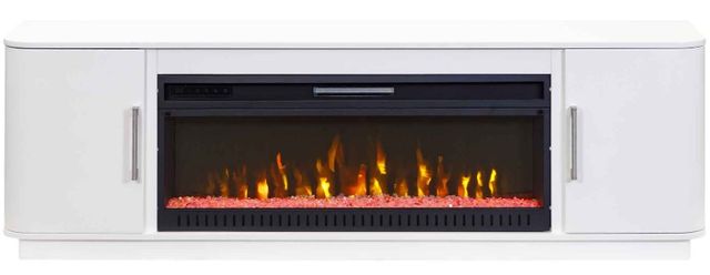 Martin Furniture Uptown Crisp White 76" Fireplace TV Stand-1