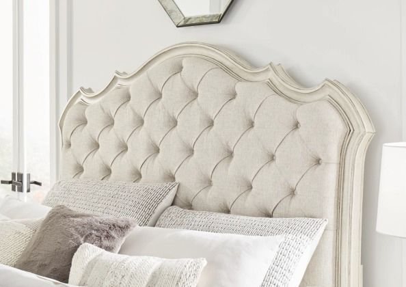 Signature Design by Ashley® Arlendyne Antique White King Upholstered Bed-5